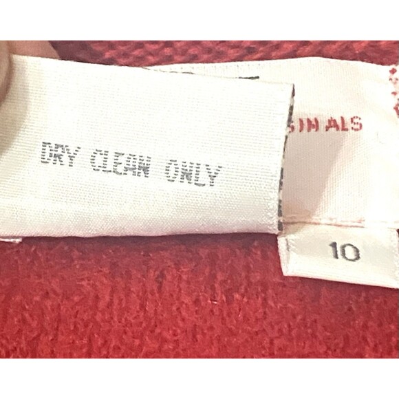 Vtg R&K Women's Red Silver Horse Bit Wool Vest 10 Equestrian Holiday Old Money - Picture 6 of 11